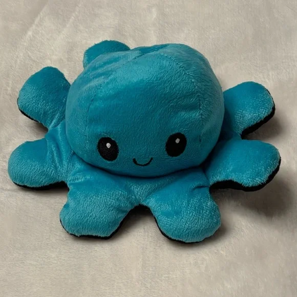 ANGRY/HAPPY MOOD OCTOPUS STUFFED ANIMAL 7” - Picture 2 of 2